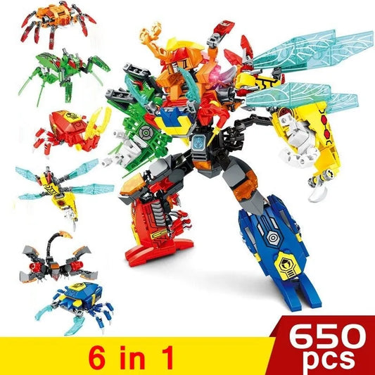 MOC Expert Transforming Insect Mech Robot Bricks Toys