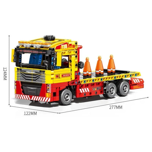 MOC Flatbed City Rescue Truck Bricks Toys 709800