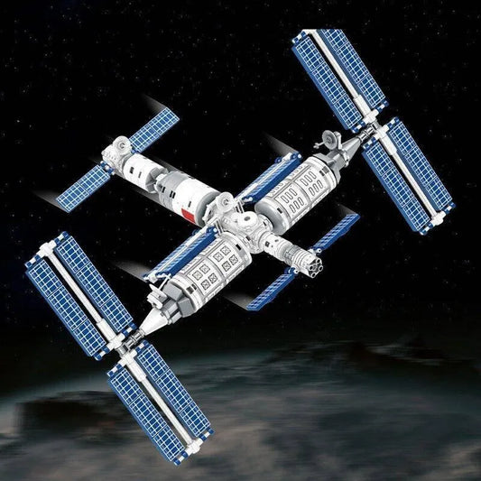 MOC Idea Space Station Aerospace Ship Bricks Kids Toys