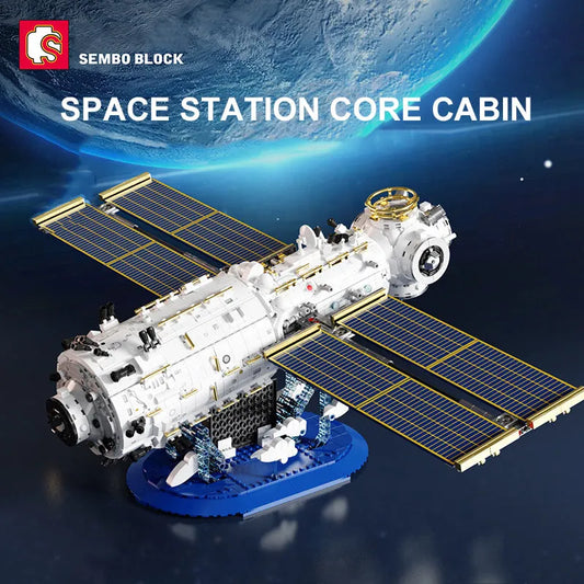MOC Ideas Space Station Aerospace Core Cabin Bricks Toys