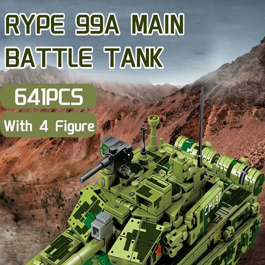 MOC Military WW2 Type 99A Main Battle Tank Bricks Toys