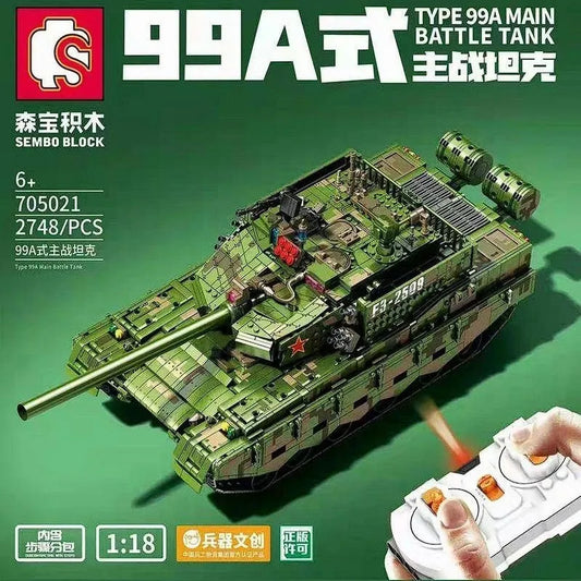 MOC Motorized 99A Main Battle RC Tank Bricks Toys