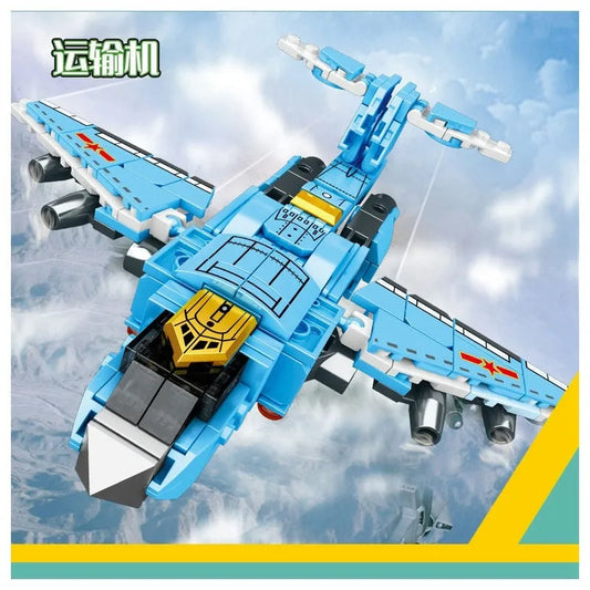 MOC Steel Mecha Transformed Fighter Robot Bricks Toys