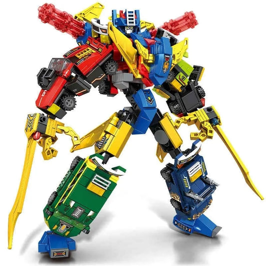 Transforming Super Commander Car Robot Bricks Kids Toys