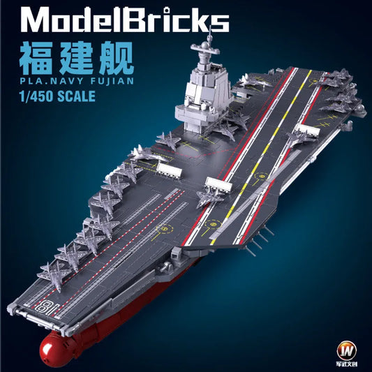 Military Fujian Navy 003 Aircraft Carrier Bricks Toy