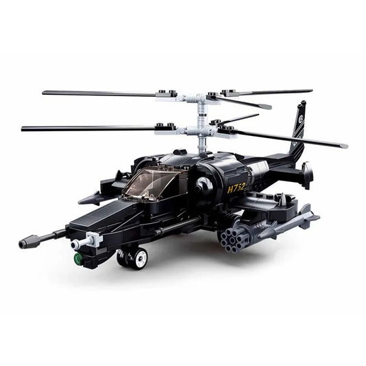 Military MOC KA50 Armed Helicopter Gunship Bricks Toy