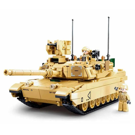 Military MOC M1A2 Chariot V2 Main Battle Tank Bricks Toys