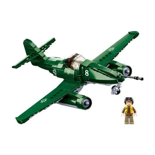 Military MOC WW2 ME-262 Fighter Aircraft Bricks Kids Toys