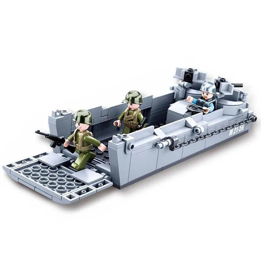 Military MOC WW2 US Higgins Landing Craft Bricks Toys