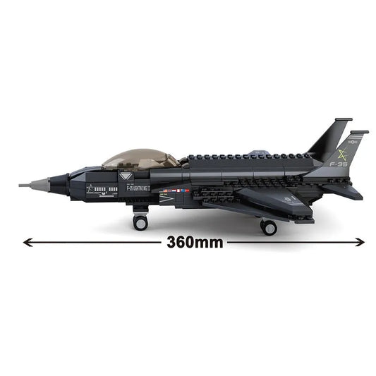 MOC Military Stealth Fighter Jet F-35 Aircraft Bricks Toys