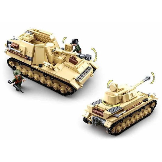 MOC Military WW2 German Panzer IV Tank Kids Bricks Toys
