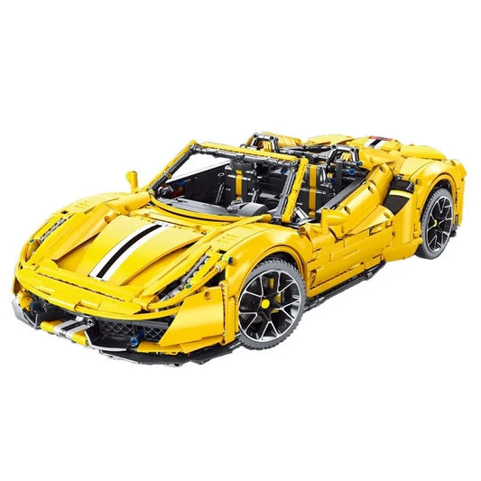 MOC Ferrari 488 Super Racing Sports Car Bricks Toy T5005A