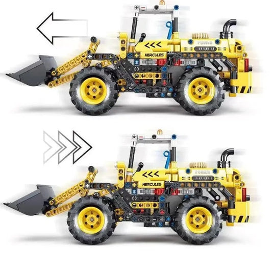 MOC Mini City Front Loader Truck Bricks Toys T3038