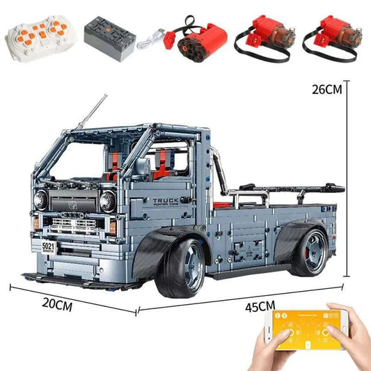 MOC RC APP City Truck Engineering Car Bricks Toy