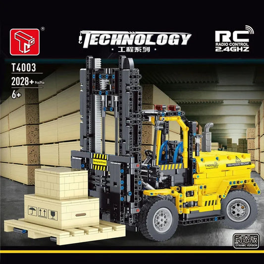 MOC RC Motorized Heavy Forklift Truck Bricks Toy T4003