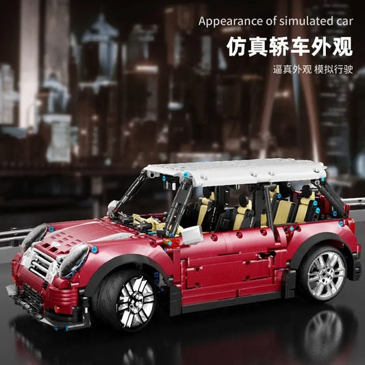 MOC T5025B Motorized RC MINI Cooper S Sports Car Bricks Toy