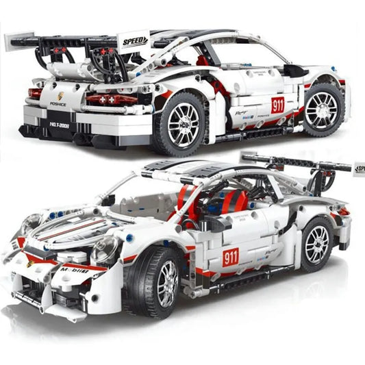 Tech MOC Porsche 911 RSR Sports Car Bricks Toy T2008