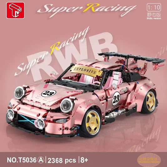 Tech MOC Porsche 911 RWB Supercar Bricks Toy T5036A