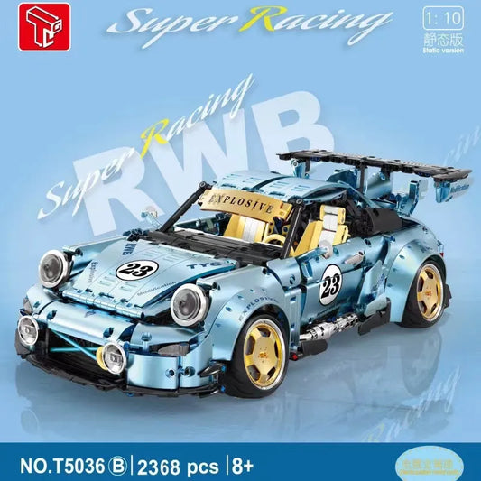 Tech T5036B RC Motorized Porsche 911 RWB Supercar Bricks Toy