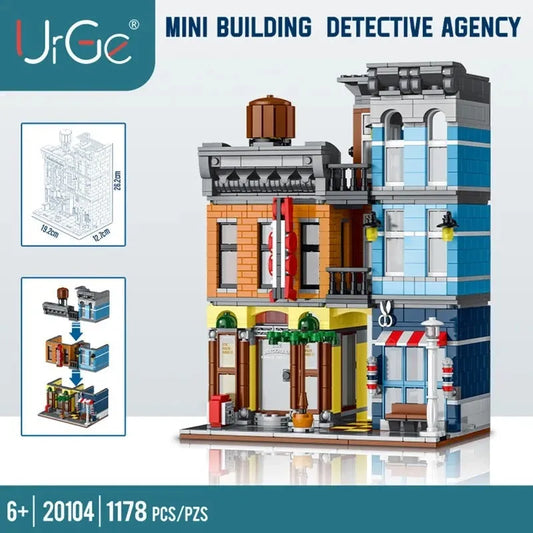 Building Blocks City Street Detective Agency Office Bricks Toy