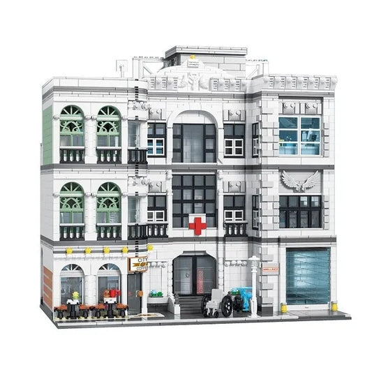 MOC Street Expert City Hospital Bricks Toy 10188