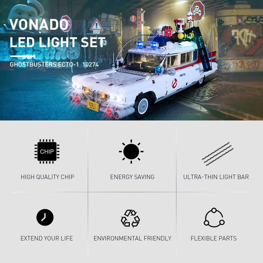 DIY LED Lights Set For Creator 10274 Ghostbusters Ecto-1 Car