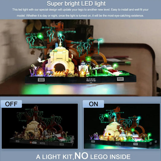 LED Light Kit For Star Wars 75330 Training Diorama