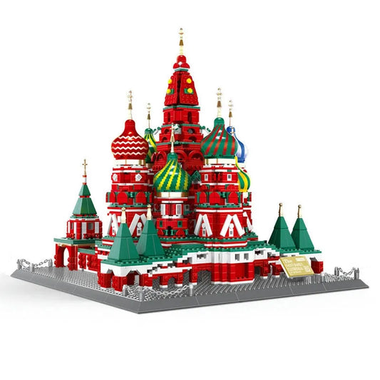 Architecture MOC Famous Saint Basil's Cathedral Bricks Toys