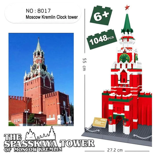 Architecture MOC The Russia Kremlin Palace Bricks Toys