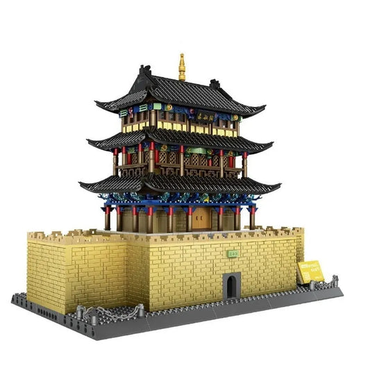 MOC Architecture City Chinese Style Building Bricks Toy