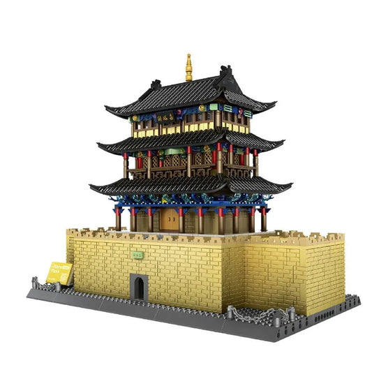 MOC Architecture City Chinese Style Building Bricks Toy