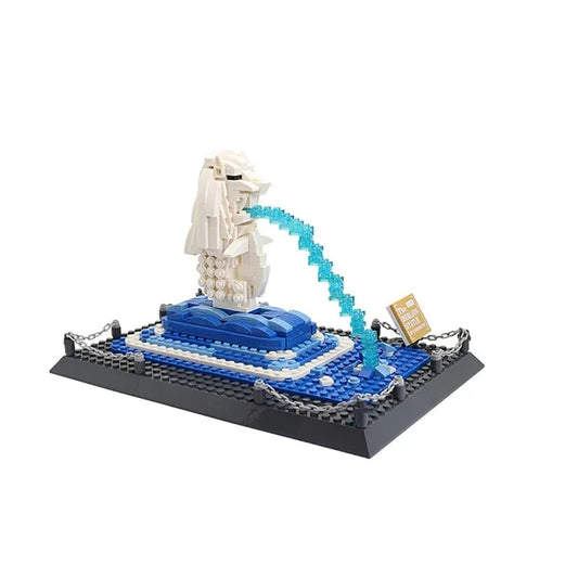 MOC Architecture Famous Merlion Statue Bricks Toys 4218
