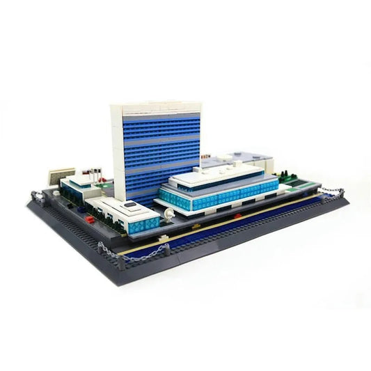 MOC Architecture NY United Nations HQ Bricks Kids Toys