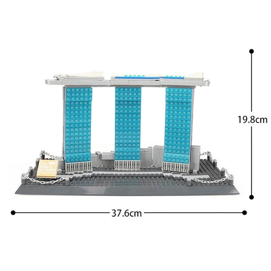 MOC Architecture Singapore Marina Bay Bricks Kids Toys