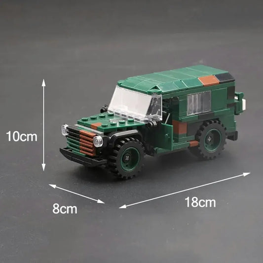 Military MOC WW2 Lkw Leicht Wolf Gl Armored Car Bricks Toys