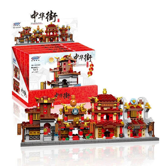MOC Architecture China Town Street Bricks Toy