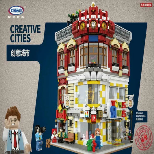 MOC Creator Expert City Toys and Bookstore Shop Bricks Toy
