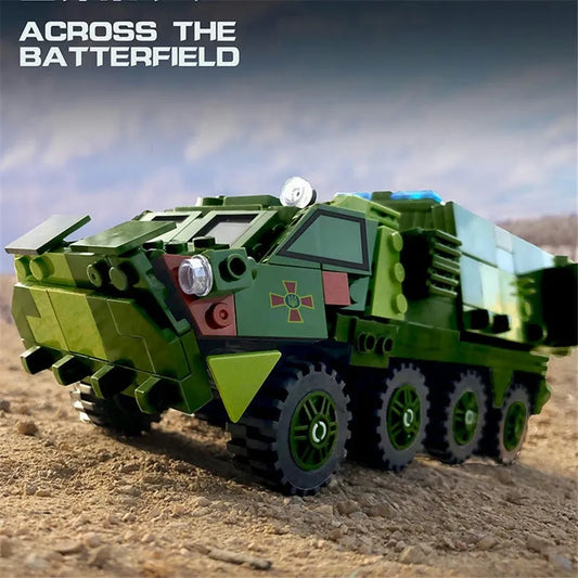 MOC Military Armored Medical Off-Road Car Bricks Toys