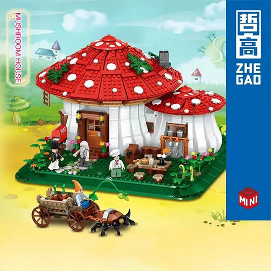 Creator Expert MOC Mushroom House MINI Bricks Toys