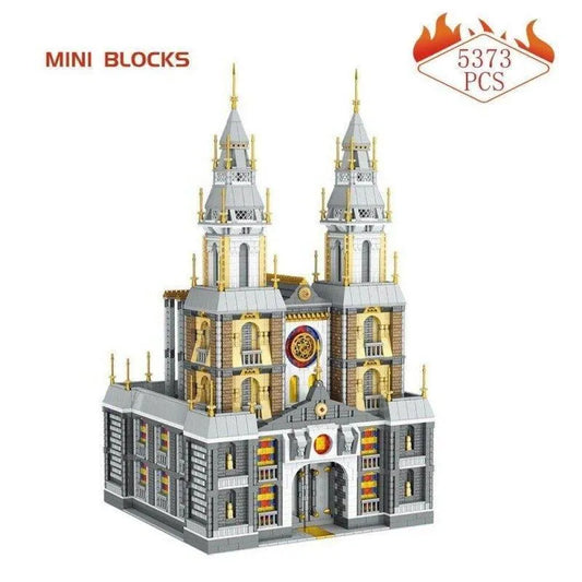 Expert MOC Beijing New City Church MINI Bricks Toys
