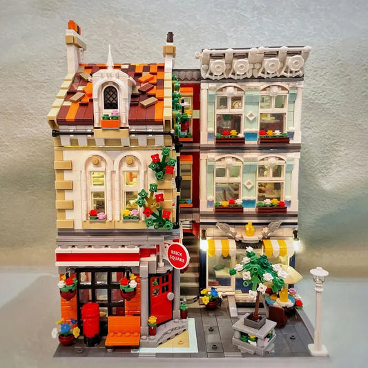 Experts MOC City Post Office MINI Modular Bricks Toys