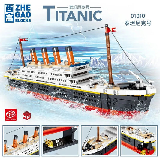 MOC 01010 Titanic Steam RMS Ship MINI Bricks Toy
