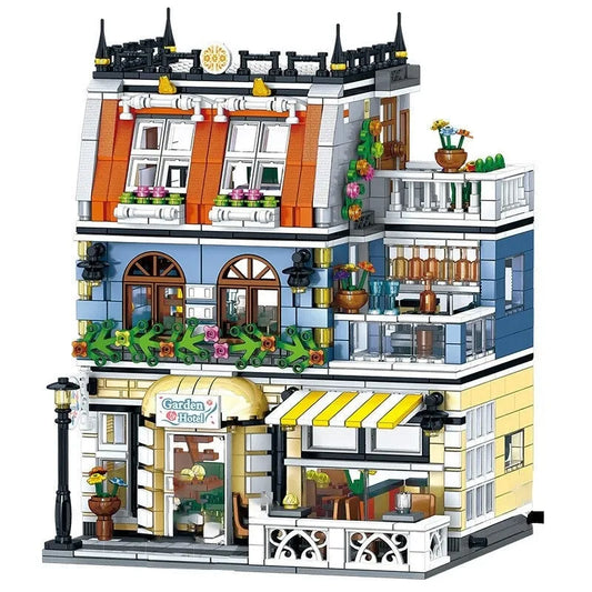 MOC Creator Expert City Garden Hotel Bricks Toy 0940