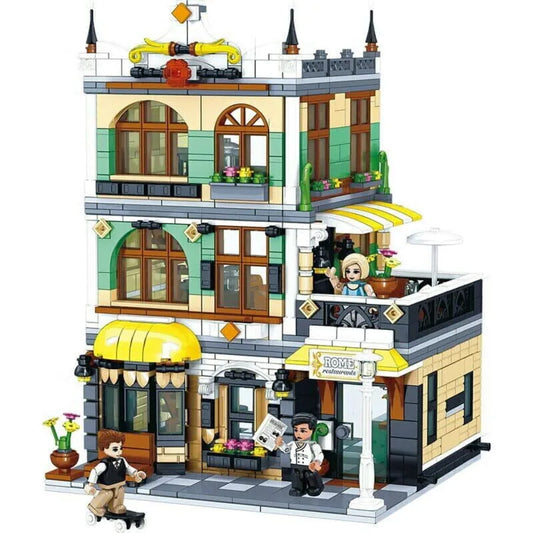 MOC Creator Expert City Rome Restaurant Bricks Toy