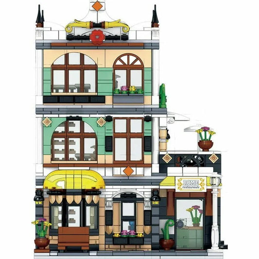 MOC Creator Expert City Rome Restaurant Bricks Toy