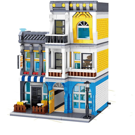 MOC Creator Expert City Summer Coffee Shop Bricks Toy