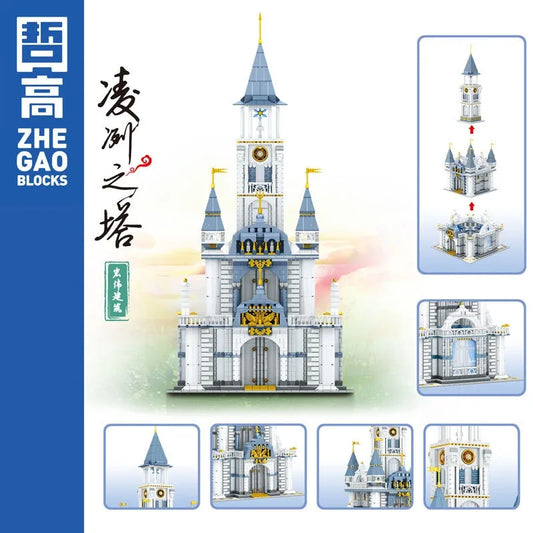 MOC Expert The Tower Of Lingling MINI Bricks Toy