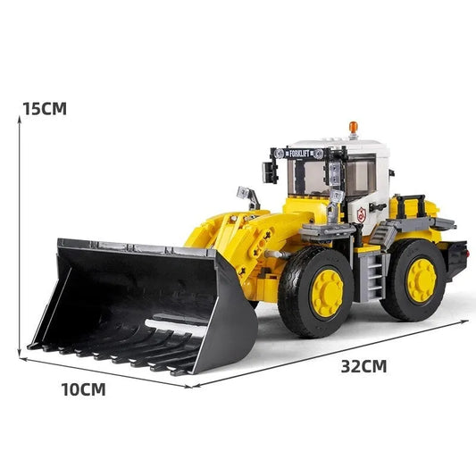 MOC Mini City Bulldozer Loader Truck Car Bricks Kids Toys
