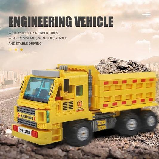 MOC Mini City Heavy Dump Car Truck Bricks Kids Toys