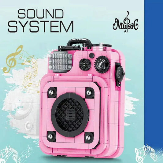 MOC Retro Sound System MINI Bricks Toys 00985